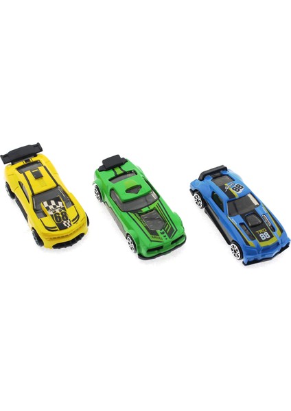 Die Cast Metal 3'lü Yarış Arabaları Yeşil Araçlı fırsatları