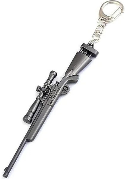 Pubg Metal Gri Keskin Nişancı Tüfeği Anahtarlık