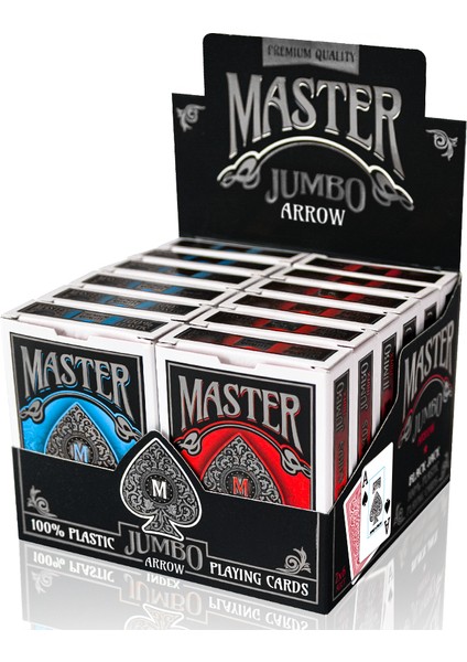 Ks Games Master Jumbo Arrow Plastik Oyun Kağıdı Kırmızı