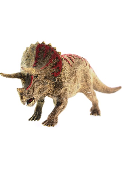 Sert Plastik Dinozor Figürü Triceratops