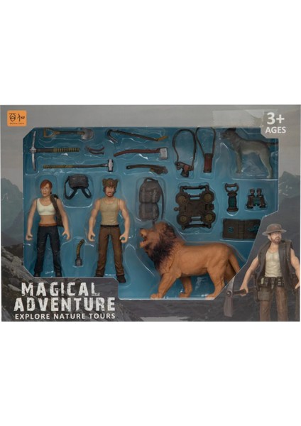 Kadın Erkek Figürlü Aslanlı ve Aksesuarlı Oyun Seti fiyatları