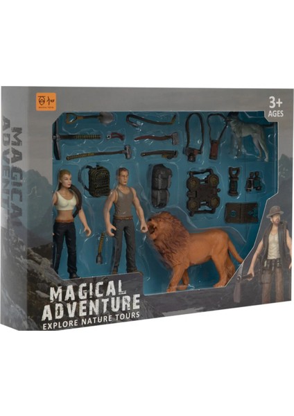 Kadın Erkek Figürlü Aslanlı ve Aksesuarlı Oyun Seti fırsatları