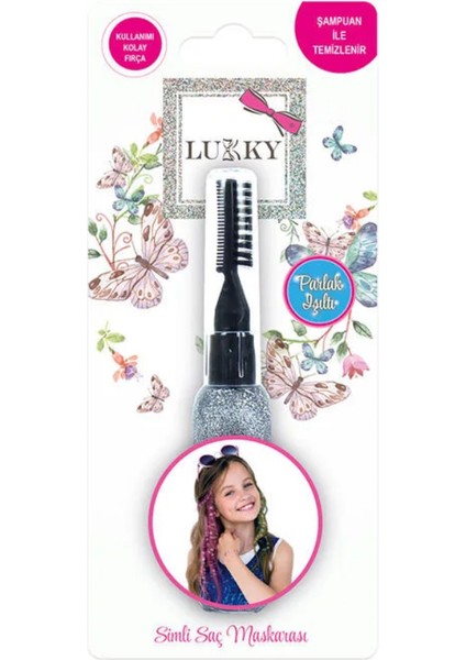 Lukky Saç Maskarası Simli Gümüş