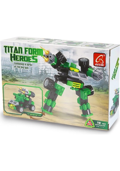 Ausini Titan Heroes Gunner-3 76 Parça modelleri