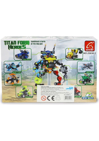 Ausini Titan Heroes Gunner-3 76 Parça fırsatları