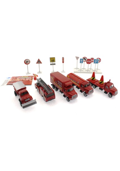 Die Cast Metal 20 Parça Itfaiye Seti - Tankerli fırsatları