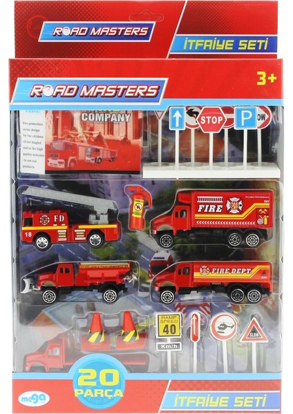 Die Cast Metal 20 Parça Itfaiye Seti - Tankerli indirimleri