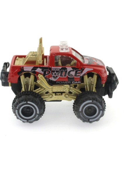 Çek Bırak Mini Off Road Kırmızı Polis Aracı