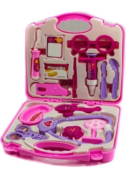 Pembe Açık Çantalı Doktor Seti