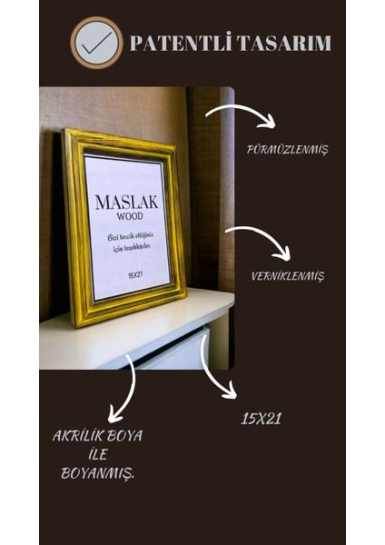 Ahşap Renkli 15X21 (Çerçeve Tutacağı Hediye) indirimleri