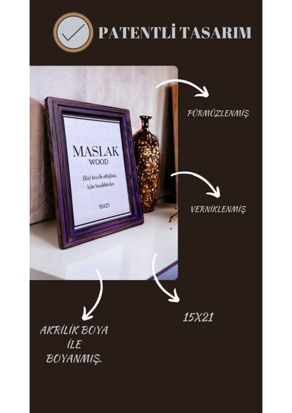 Ahşap Renkli 15X21 (Çerçeve Tutacağı Hediye) fırsatları