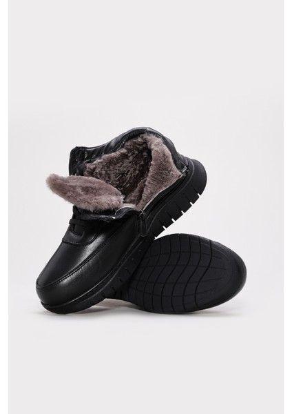 Hakiki Deri Kürklü Kadın Klasik Bot 583KZA2600 fiyatları