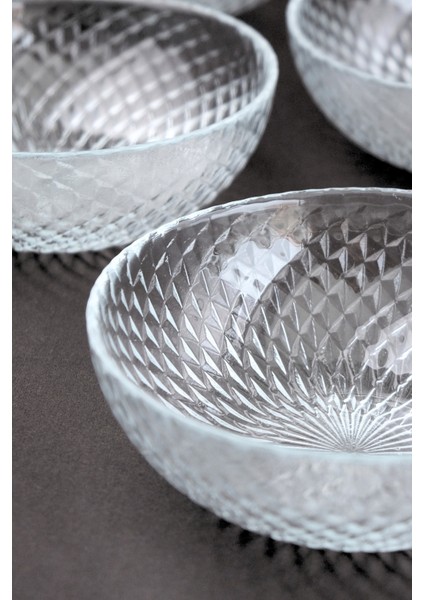 Şeffaf Cam Kase, 13CM, 6'lı Set, Sade Tasarım, Şık ve Kullanışlı. fiyatları