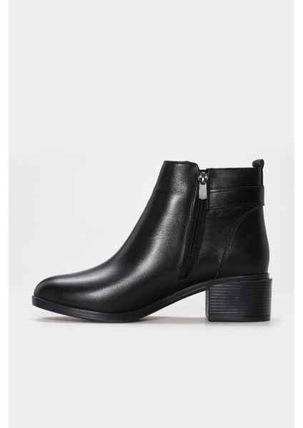 Hakiki Deri Kadın Kalın Topuklu Bot 164SZA07