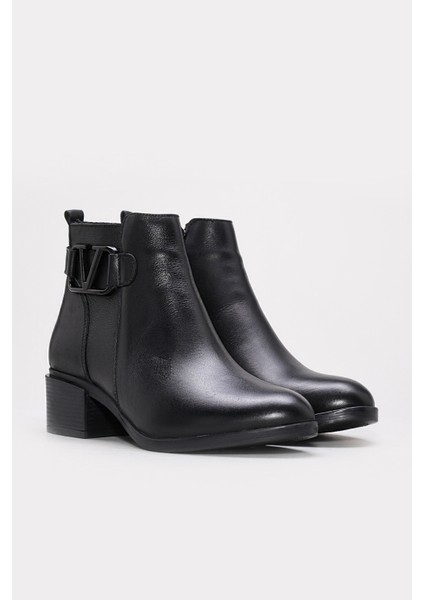 Hakiki Deri Kadın Kalın Topuklu Bot 164SZA07 modelleri