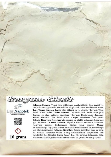 Sarı Seryum Oksit Topaklaşma Önleyicili Cam Çizik Giderici - 10 GRAM