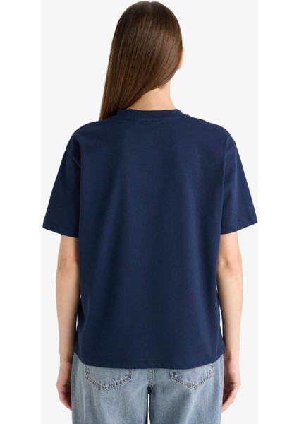 Regular Fit Bisiklet Yaka Basic Düz Premium Kısa Kollu Tişört F7105AX25AU