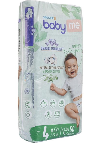 Maxi 4 Numara Bebek Bezi 7-14 kg 50 Adet modelleri