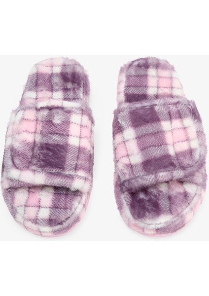 Bordo Ekoseli Ev Patiği