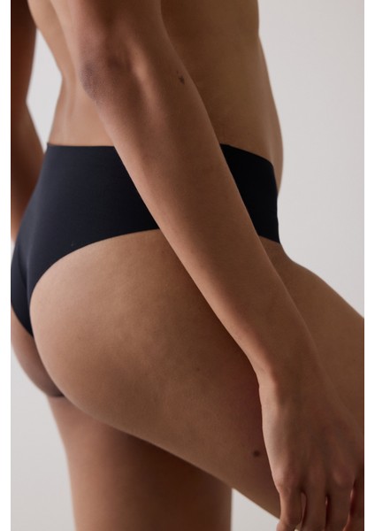 Siyah Düşük Bel Lazer Kesim Iz Yapmayan Brazilian Külot modelleri