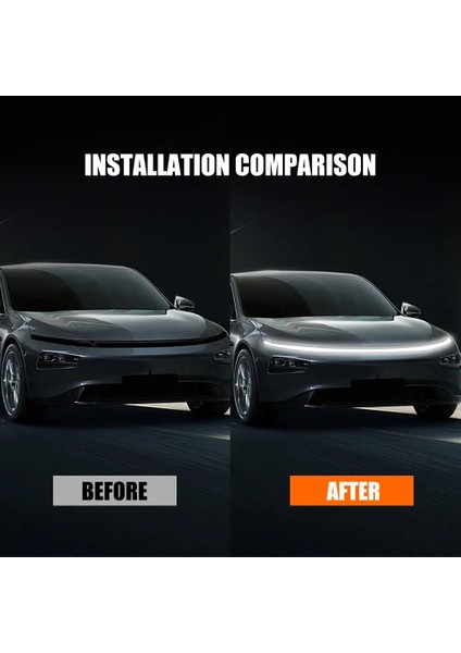 Nissan Pulsar Uyumlu Kaput Ledi, Gündüz Ledi, Silikon 150CM Beyaz LED Şerit indirimleri