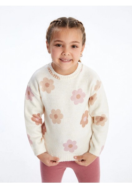 Lcw Kids Ekru Bisiklet Yaka Uzun Kollu Kız Çocuk Kazak ve Tayt 2'li Takım fiyatları