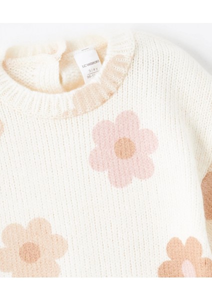 Lcw Kids Ekru Bisiklet Yaka Uzun Kollu Kız Çocuk Kazak ve Tayt 2'li Takım indirimleri