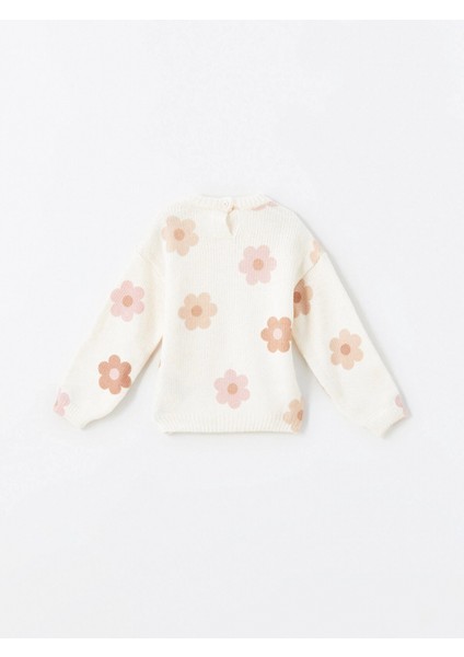 Lcw Kids Ekru Bisiklet Yaka Uzun Kollu Kız Çocuk Kazak ve Tayt 2'li Takım