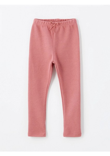 Lcw Kids Ekru Bisiklet Yaka Uzun Kollu Kız Çocuk Kazak ve Tayt 2'li Takım