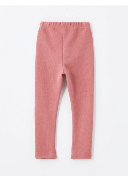 Lcw Kids Ekru Bisiklet Yaka Uzun Kollu Kız Çocuk Kazak ve Tayt 2'li Takım