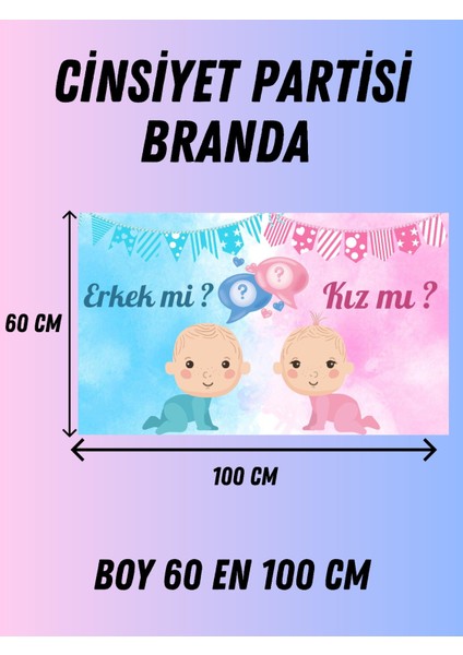 Erkek Mi Kız Mı Cinsiyet Temalı Özel Cinsiyet Afişi Arka Fonu 60X100 Vinil Branda Pankart Süsü fiyatları
