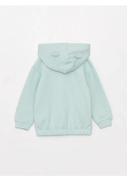 Lcw Baby Turkuaz Kapüşonlu Uzun Kollu Basic Kız Bebek Sweatshirt ve Eşofman Alt 2'li Takım fırsatları