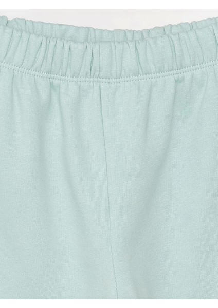 Lcw Baby Turkuaz Kapüşonlu Uzun Kollu Basic Kız Bebek Sweatshirt ve Eşofman Alt 2'li Takım