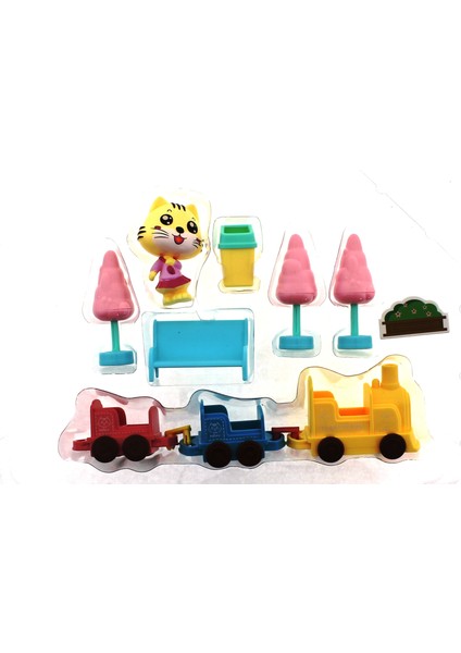 Kedi Şehri Çantalı Tren Oyun Seti