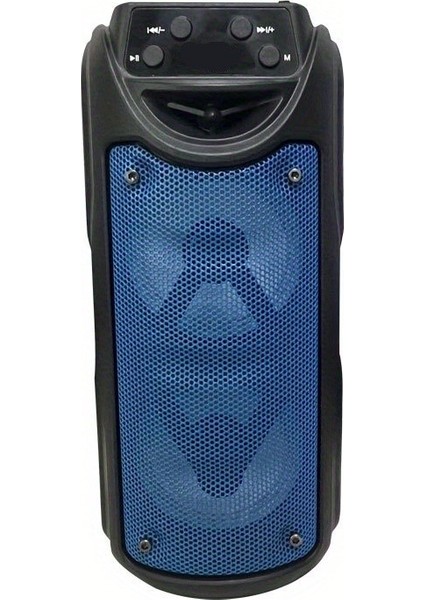 1558 3 Inc Rgb Ledli Radyolu Taşınabilir Bluetooth Hoparlör Parti Speaker