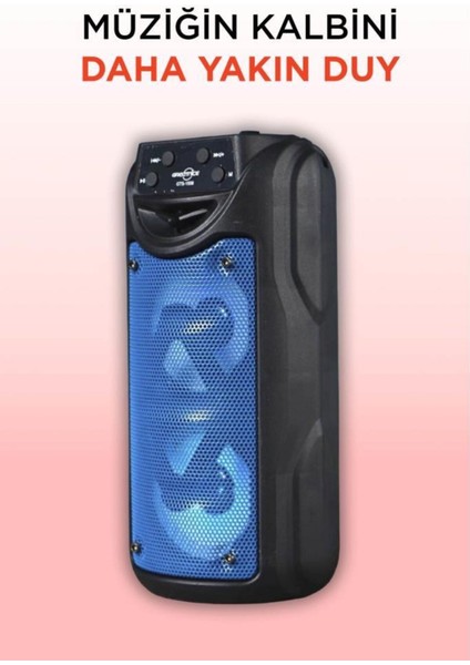 1558 3 Inc Rgb Ledli Radyolu Taşınabilir Bluetooth Hoparlör Parti Speaker fiyatları