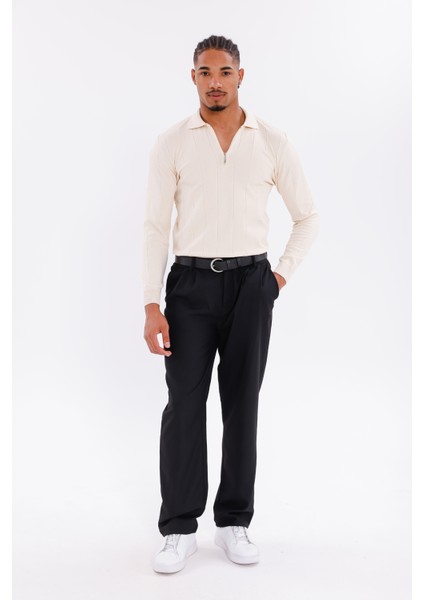 Erkek Yarım Fermuarlı Polo Yaka Triko Kazak indirimleri