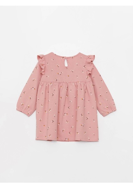 Lcw Baby Pembe Bisiklet Yaka Desenli Kız Bebek Elbise fiyatları