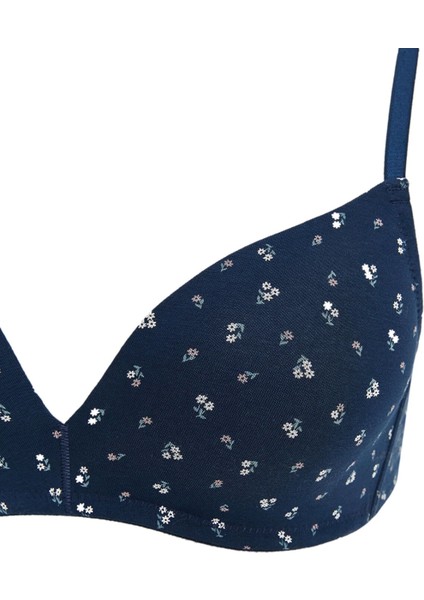 Lcw Dream Lacivert Balensiz Dolgusuz Çiçekli Sütyen modelleri