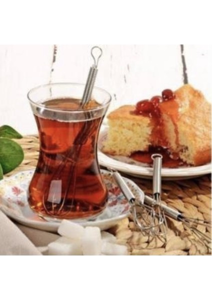 Paslanmaz Çelik 12'li Modern Mini Çay ve Yumurta Çırpıcı Seti fırsatları