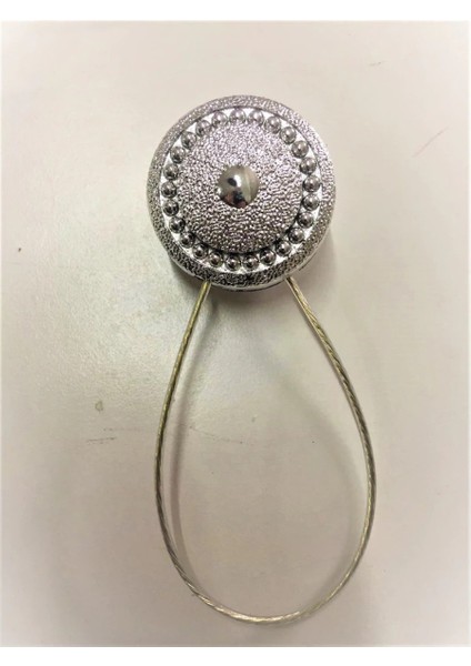 Yuvarlak Mıknatıslı Perde Mandalı, 4'lü, Şeritli, Şık ve Pratik Kullanım Sağlar