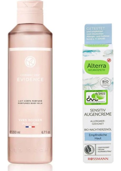 Comme Une Evidence Parfümlü Vücut Sütü 200 ml Alterra Göz Kremi Hediyeli
