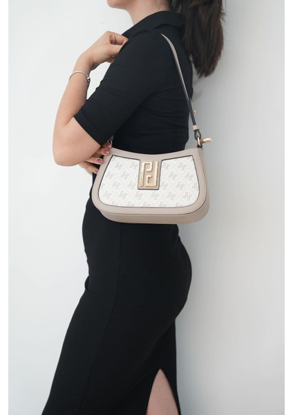 Bej - Kum SP1132 Kadın Çapraz Çanta