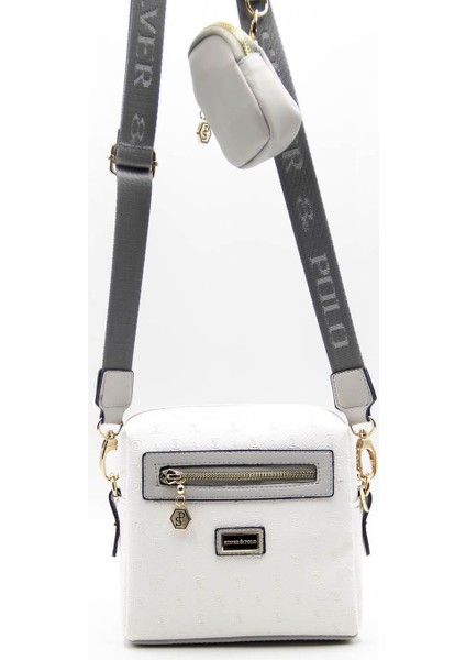 Kadın Çapraz Çanta Beyaz - A.gri NV1038