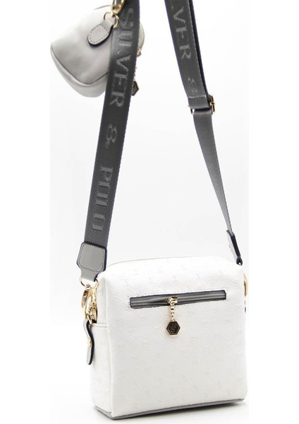 Kadın Çapraz Çanta Beyaz - A.gri NV1038 fırsatları