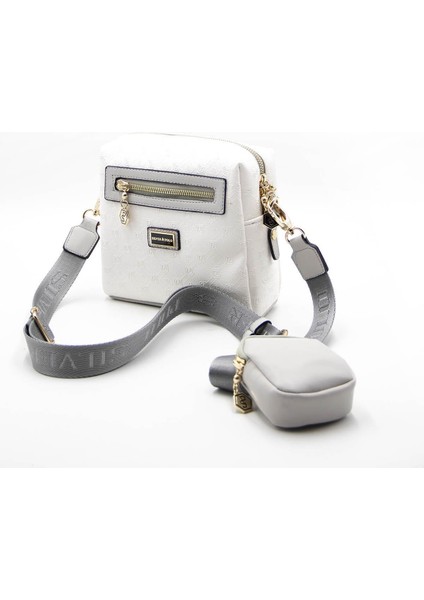 Kadın Çapraz Çanta Beyaz - A.gri NV1038 indirimleri
