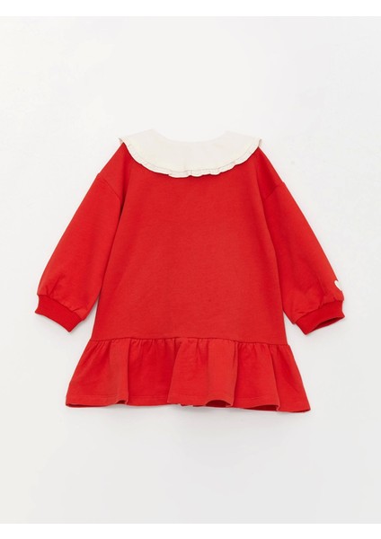Linalin By Pelin Akil Kırmızı Bebe Yaka Kız Bebek Elbise fırsatları