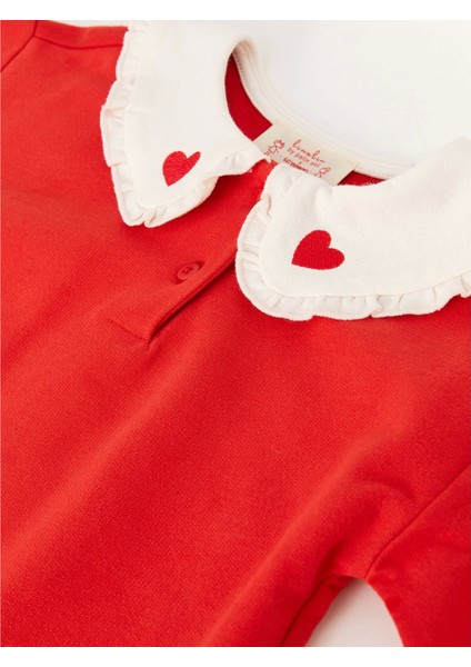 Linalin By Pelin Akil Kırmızı Bebe Yaka Kız Bebek Elbise indirimleri