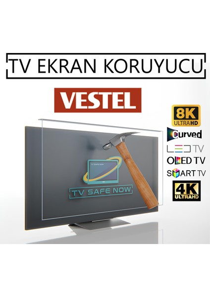 Vestel 46'' Inç 117 Ekran Televizyonlar Için Uyumlu Tv Ekran Koruyucu
