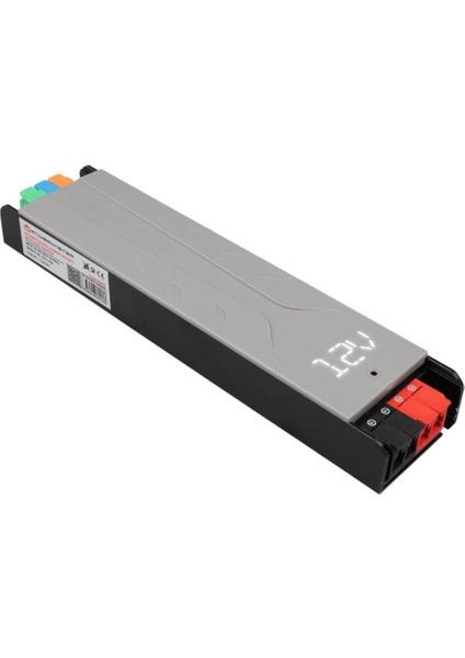PM-26840 12VOLT 15AMPER 180WATT Slim Metal Kasa Adaptör Voltaj Göstergeli 218X51X27MM